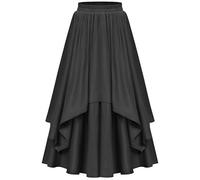 Runstarshow Renaissance-Rock für Damen, hohe elastische Taille, viktorianischer Rock, Vintage-Piraten-Röcke, mehrlagiger Swing-Rock, Retro, Mittelalter, Halloween-Kostüme, Erwachsene, Damen,