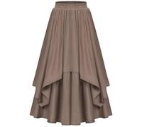 Runstarshow Renaissance-Rock für Damen, hohe elastische Taille, viktorianischer Rock, Vintage-Piraten-Röcke, mehrlagiger Swing-Rock, Retro, Mittelalter, Halloween-Kostüme, Erwachsene, Damen,