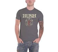 Rush T Shirt American Tour 1977 Band Logo Distressed Nue offiziell Herren Dark M
