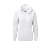 Russel Europe Authentic Damen Hooded Sweat Kapuzenpullover Hoodie, Größe:S, Farbe:White