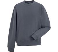 Russel Europe Herren Authentic Set-In Sweatshirt Rundhals Pullover, Größe:L, Farbe:Convoy Grey