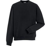 Russel Europe Herren Authentic Set-In Sweatshirt Rundhals Pullover, Größe:M, Farbe:Black