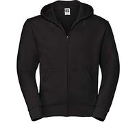 Russel Europe Herren Authentic Zipped Hoodie Kapuzenpullover, Größe:M, Farbe:Black