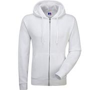 Russel Europe Herren Authentic Zipped Hoodie Kapuzenpullover, Größe:M, Farbe:White