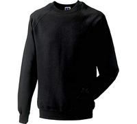Russel Europe Herren Raglan Sweatshirt Pullover, Größe:2XL, Farbe:Black