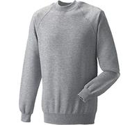 Russel Europe Herren Raglan Sweatshirt Pullover, Größe:S, Farbe:Light Oxford