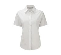 Russel Europe Ladies Oxford Damen Bluse, Farbe:White, Größe:M (38)
