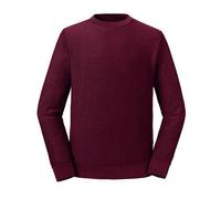 Russel Pure Organic Herren Langarm Sweatshirt Bio Baumwolle Wendbar Burgundy XS