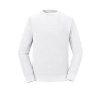 Russel Pure Organic Herren Langarm Sweatshirt Bio Baumwolle Wendbar Weiß XXL