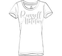 Russell Athletic A21091-UW-001 Scripted -S/S Crewneck Tee Shirt T-Shirt Damen White Größe XS