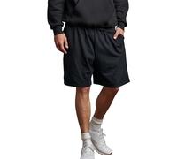 Russell Athletic Herren Basic Shorts aus Baumwolle mit Taschen Kurze Schlauch, Schwarz, XL