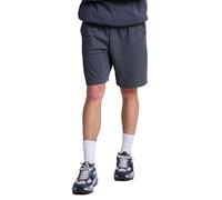 Russell Athletic Herren-Shorts aus Baumwolle mit Taschen, lockere Passform, 22,9 cm, Verstellbarer elastischer Bund, Größen S-4X, Schwarz meliert, XX-Large