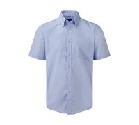 Russell Collection Absolut bügelfreies Kurzarm-Hemd R-957M-0 3XL,Bright Sky