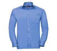 Russell Collection - Formelles Hemd Pflegeleicht für Herren (Business-Blau) 2XL