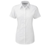 Russell Collection - Hemd für Damen kurzärmlig (Weiß) XS