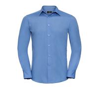 Russell Collection - Hemd für Herren Langärmlig (Business-Blau) S
