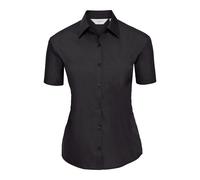 Russell Collection - Hemd Pflegeleicht für Damen kurzärmlig (Schwarz) M
