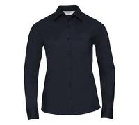 Russell Collection - Hemd Pflegeleicht für Damen Langärmlig (Dunkelblau) XL