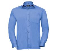 Russell Collection - Hemd Pflegeleicht für Herren Langärmlig (Business-Blau) L
