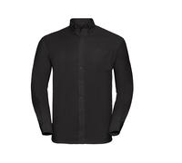 RUSSELL COLLECTION MEN'S LONG SLEEVE CLASSIC OXFORD SHIRT S BLACK