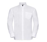 RUSSELL COLLECTION MEN'S LONG SLEEVE CLASSIC ULTIMATE NON-IRON SHIRT XXL WHITE