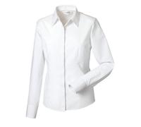 Russell Damen Langarm Popeline-Bluse R-924F-0 White 4XL