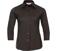 Russell Damen Stretch Bluse 3/4 Arm R-946F-0 chocolate XXL