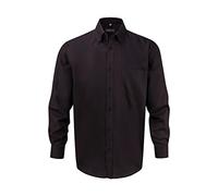 Russell Collection Men's LS Ultimate Non-iron Shirt - Black - 4XL