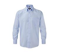 Russell Collection Men's LS Ultimate Non-iron Shirt - Bright Sky - L