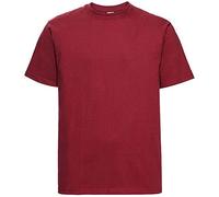 Russell Europe Herren T-Shirt, Kurzarm (2XL) (Rot)