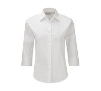 Russell Europe: Körperbetonte Stretch-Bluse mit 3/4 Arm R-946F-0, Größe:L;Farbe:White