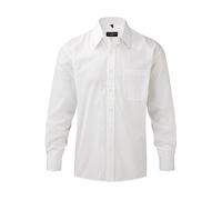 Russell Collection Poplin Shirt LS - White - M