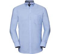 Russell Herren Washed Oxford Hemd langarm R-920M-0 oxford blue/oxford navy 4XL (49/50)