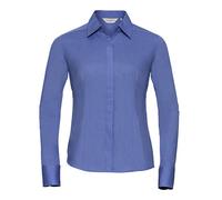 Russell - Ladies´ L/S Poly-Cotton Easy Care Fitted Poplin Shirt Corporate Blue - Gr. - XS