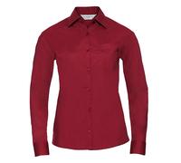 Russell - Ladies´ L/S Poly-Cotton Easy Care Poplin Shirt Classic Red - Gr. - 4XL