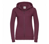 Russell Ladies Premium Authentic Zipped Hoodie (3-Lagen-Gewebe) (Burgund) XL