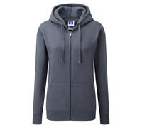 Russell Ladies Premium Authentic Zipped Hoodie (3-Lagen-Gewebe) (Convoy Grey) M