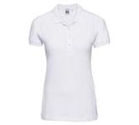 Russell Ladies Stretch Polo-Shirt Damen langer, schmaler Schnitt R-566F-0 white S