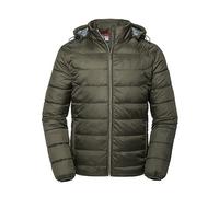 Russell - Men´s Hooded Nano Jacket Dark Olive - Gr. - XL