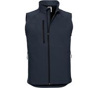 Russell Mens 3 Layer Soft Shell Gilet Jacke (French Navy) XL