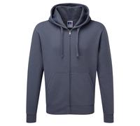 Russell Mens Authentic Full Zip Hooded Sweatshirt / Hoodie (Convoy Grau) 2XL