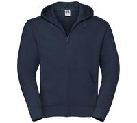 Russell Mens Authentic Full Zip Hooded Sweatshirt / Hoodie (French Navy) 2XL