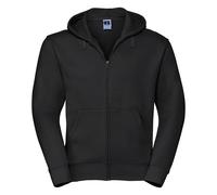 Russell Mens Authentic Full Zip Hooded Sweatshirt / Hoodie (Schwarz) L