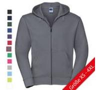 Russell Mens Authentic Zipped Hood Herren Kapuzen Sweatjacke convoy grey L