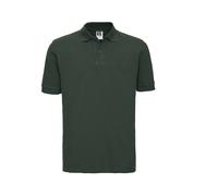 RUSSELL MEN'S CLASSIC COTTON POLO S BOTTLE GREEN