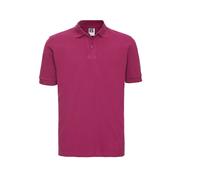RUSSELL MEN'S CLASSIC COTTON POLO S FUCHSIA