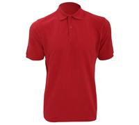 Russell Mens Ripple Kragen & Manschette Kurzarm-Poloshirt (Classic Red) XS