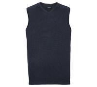 Russell - Mens V-Neck Sleeveless Knitted Pullover French Navy - Gr. - S