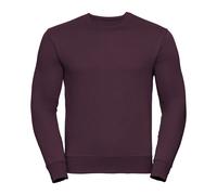Russell - Sweatshirt für Herren angesetzte Ärmel (Burgunderrot) XS