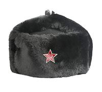 Russen Mütze Herren Sowjetarmee Militärabzeichen Bomber Hüte Für Männer Frauen Wintermütze Russland Ushanka Pilot Earflap Hat-Bk_National_Emblem